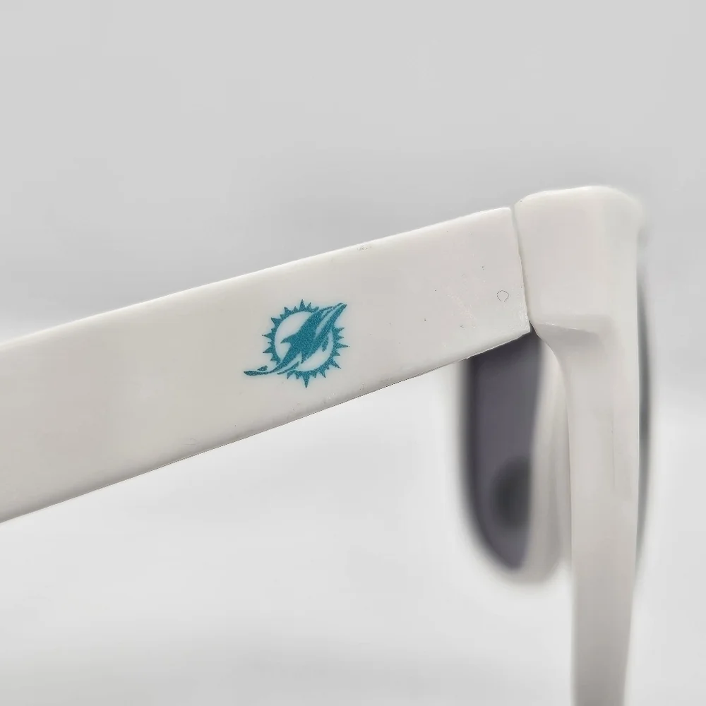 NEW Miami Dolphins white plastic frame sunglasses